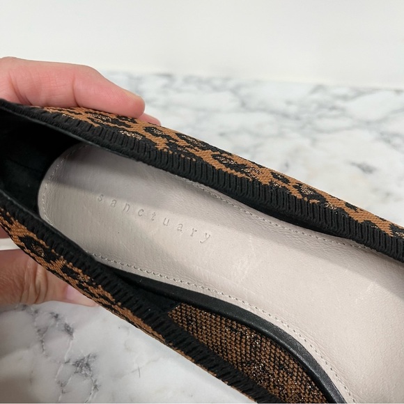 Sanctuary Social Smart Creation Leopard Knit Recycled Ballet Flats Size 7.5 - Picture 7 of 9